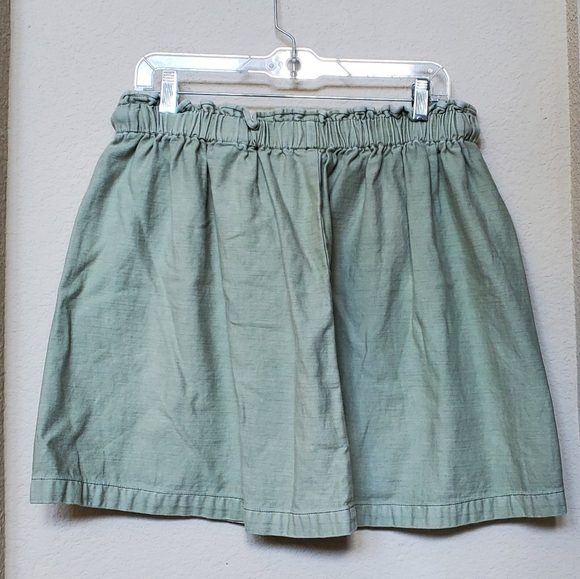 J. Crew Light Green Rope Tie Mini Skirt.  Size Large - Picture 3 of 5